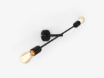 Čierna nástenná lampa TWIGO 2L – Obrázok 5