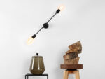 Čierna nástenná lampa TWIGO 2L – Obrázok 3