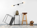 Čierna nástenná lampa TWIGO 2L – Obrázok 2