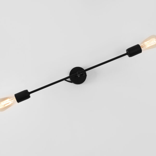 Čierna nástenná lampa TWIGO 2L